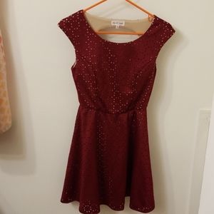 Burgundy/Nude Emerald Sundae Dress